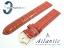 Pasek Atlantic 18 mm jasny brąz sprzączka w kolorze złotym