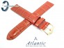 Pasek Atlantic 18 mm jasny brąz sprzączka w kolorze złotym