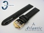  Atlantic 18 mm, czarny, sprzączka w kolorze złotym