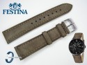 Pasek do Festina F16848 skórzany brązowy 21 mm