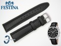 Pasek do Festina F16860 skórzany czarny 21 mm