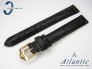 Pasek Atlantic 14 mm czarny sprzączka w kolorze złotym