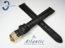 Pasek Atlantic 14 mm czarny sprzączka w kolorze złotym