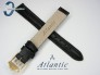 Pasek Atlantic 14 mm czarny sprzączka w kolorze złotym