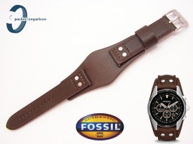 Pasek do Fossil CH2891 brązowy skórzany z podkładką 22 mm