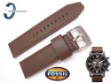Pasek do Fossil JR1424 skórzany brązowy 24 mm
