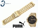 Bransoleta PUMA PU103461006 stalowa w kolorze złotym