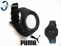 Pasek plus koperta do PUMA PU911091006 w kolorze czarnym z niebieskim paskiem