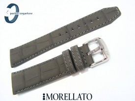 Pasek MORELLATO SOCCER skórzany wodoodporny szary