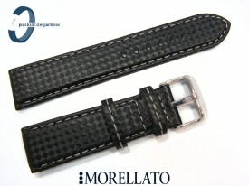 Pasek MORELLATO BIKING 24 mm skórzano-materiałowy wodoodporny szare przeszycie