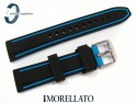 Pasek MORELLATO TARIM SILICONE 24 mm, czarno-niebieski