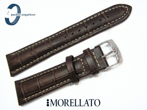 Pasek MORELLATO PLUS 22 mm skórzany ciemny brąz