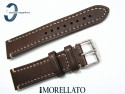 Pasek MORELLATO RAFFAELO 22 mm, skórzany, ciemny brąz