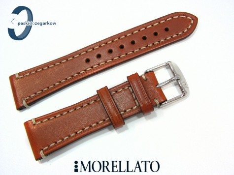 Pasek MORELLATO RAFFAELO skórzany, brązowy