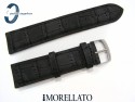Pasek MORELLATO LARICE 20 mm czarny skórzany