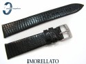 Pasek MORELLATO LIVORNO 18 mm skórzany jaszczurka czarny