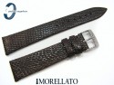 Pasek MORELLATO LIVORNO 18 mm skórzany jaszczurka ciemny brąz