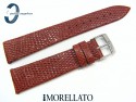 Pasek MORELLATO LIVORNO 18 mm skórzany jaszczurka brązowy