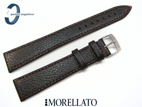 Pasek MORELLATO DUBLINO XL 18 mm ciemny brąz skórzany