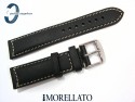 Pasek MORELLATO CEZANNE 20 mm czarny skórzany