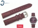 Pasek Timex T2P172 skórzany złoto-bordowy 18 mm