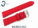Pasek MORELLATO CORDURA materiałowo-skórzany czerwony 22 mm