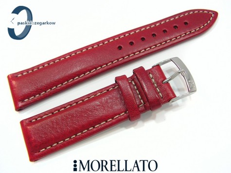 Pasek MORELLATO VOYAGER skórzany czerwony 