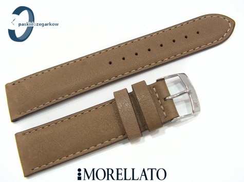 Pasek MORELLATO DELTA skórzany brązowy gliniany 
