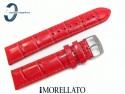 Pasek MORELLATO SAMBA skórzany czerwony 18 mm