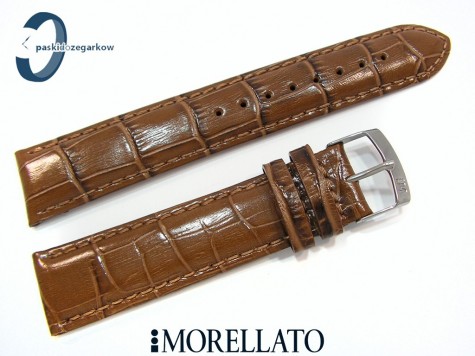 Pasek MORELLATO SAMBA skórzany brązowy 