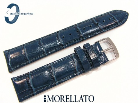 Pasek MORELLATO SAMBA skórzany niebieski