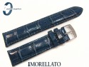 Pasek MORELLATO SAMBA skórzany niebieski 22 mm