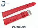Pasek MORELLATO AUGUSTA skórzany czerwony 20 mm