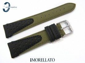 Pasek MORELLATO VOLLEY CORDURA skórzano-materiałowy wodoodporny czarno-zielony