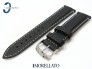 Pasek Morellato RACE czarny skórzany białe przeszycie