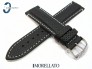 Pasek Morellato RACE czarny skórzany białe przeszycie