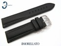 Pasek Morellato RACE czarny skórzany 22 mm