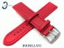 Pasek MORELATO CAPOETRA skórzano-materiałowy czerwony 22 mm