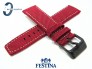 Pasek Festina F16584 skórzano-materiałowy w kolorze czerwonym 24 mm