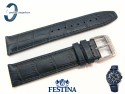 Pasek Festina F20201 skórzany granatowy 21 mm