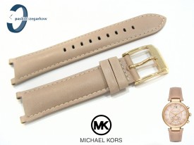 Pasek Michael Kors MK2529 skórzany beżowy