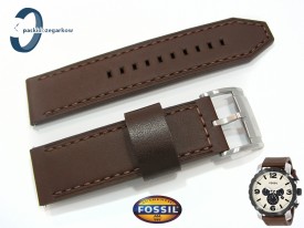 Pasek Fossil JR1390 brązowy skórzany 24 mm