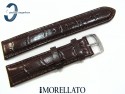 Pasek MORELLATO SAMBA skórzany ciemny brąz 22 mm