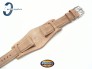 Pasek Fossil CH2794 skórzany beżowy 18 mm z podkładką