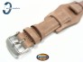 Pasek Fossil CH2794 skórzany beżowy 18 mm z podkładką