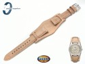Pasek Fossil CH2794 skórzany beżowy 18 mm z podkładką