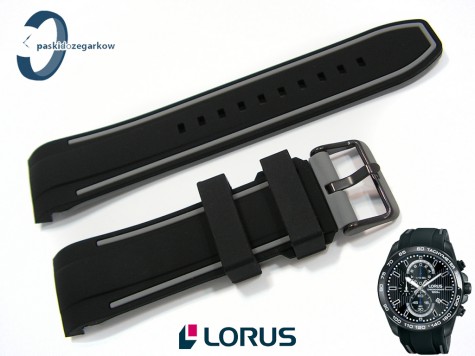 Pasek Lorus RM385CX9, RM389CX9, RM391DX9, RM353DX9 gumowy czarny