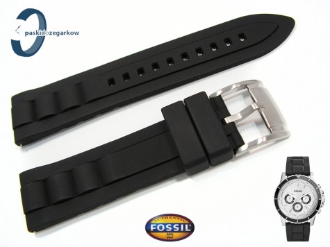 Pasek Fossil CH2924 silikonowy czarny 22 mm