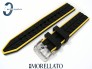 Pasek Morellato SESIA silikonowy 22 mm czarny żółty akcent