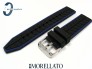Pasek Morellato SESIA silikonowy 20 mm czarny niebieski akcent